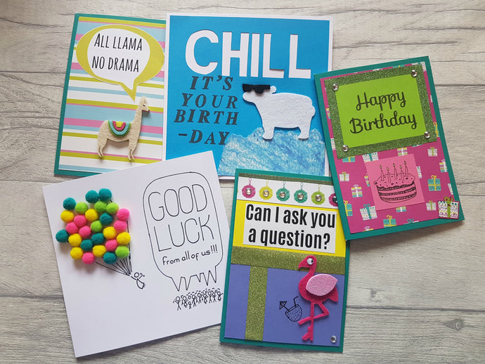 5 Un-Christmasy cards to make with Hobbycrafts Pa Rom Pa Pom Pom collection