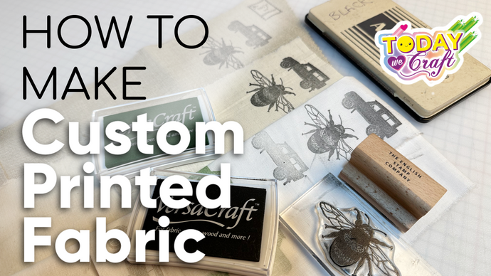How to make Custom printed fabric with ink stamps